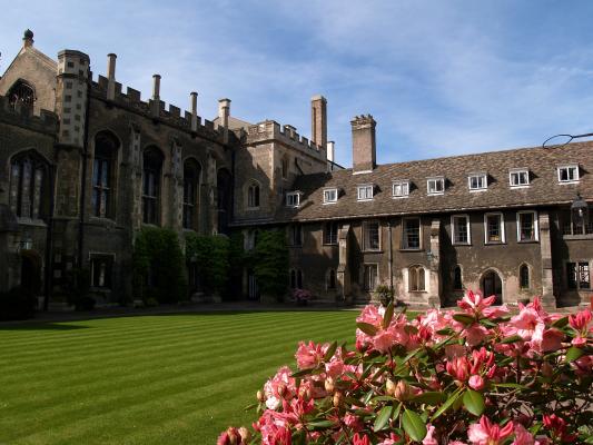 The Old Court of Corpus Christi College Cambridge can be used for outside events such as drinks receptions.