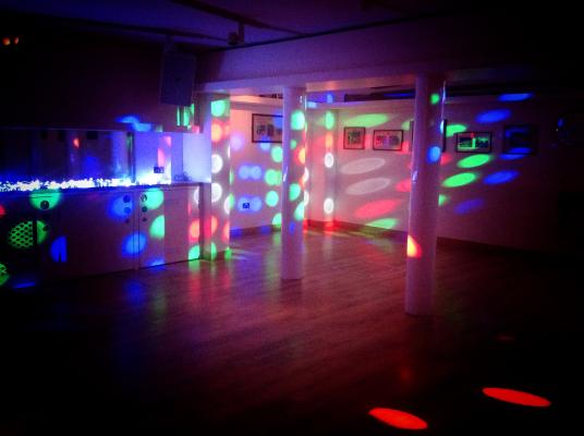 The dancefloor has a built in sound system and lighting, perfect to get your guests up and dancing