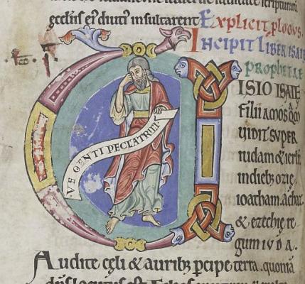 The beginning of Isaiah (CCCC MS 3, f. 173v)