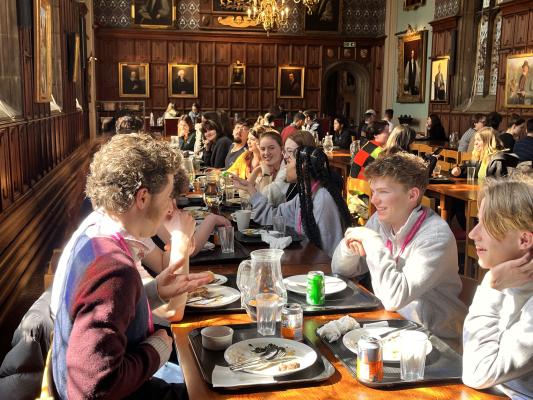 An important part of an y residential programme is enjoying lunch in Hall!