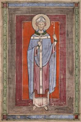St Dunstan (CCCC MS 161, f. 1r)